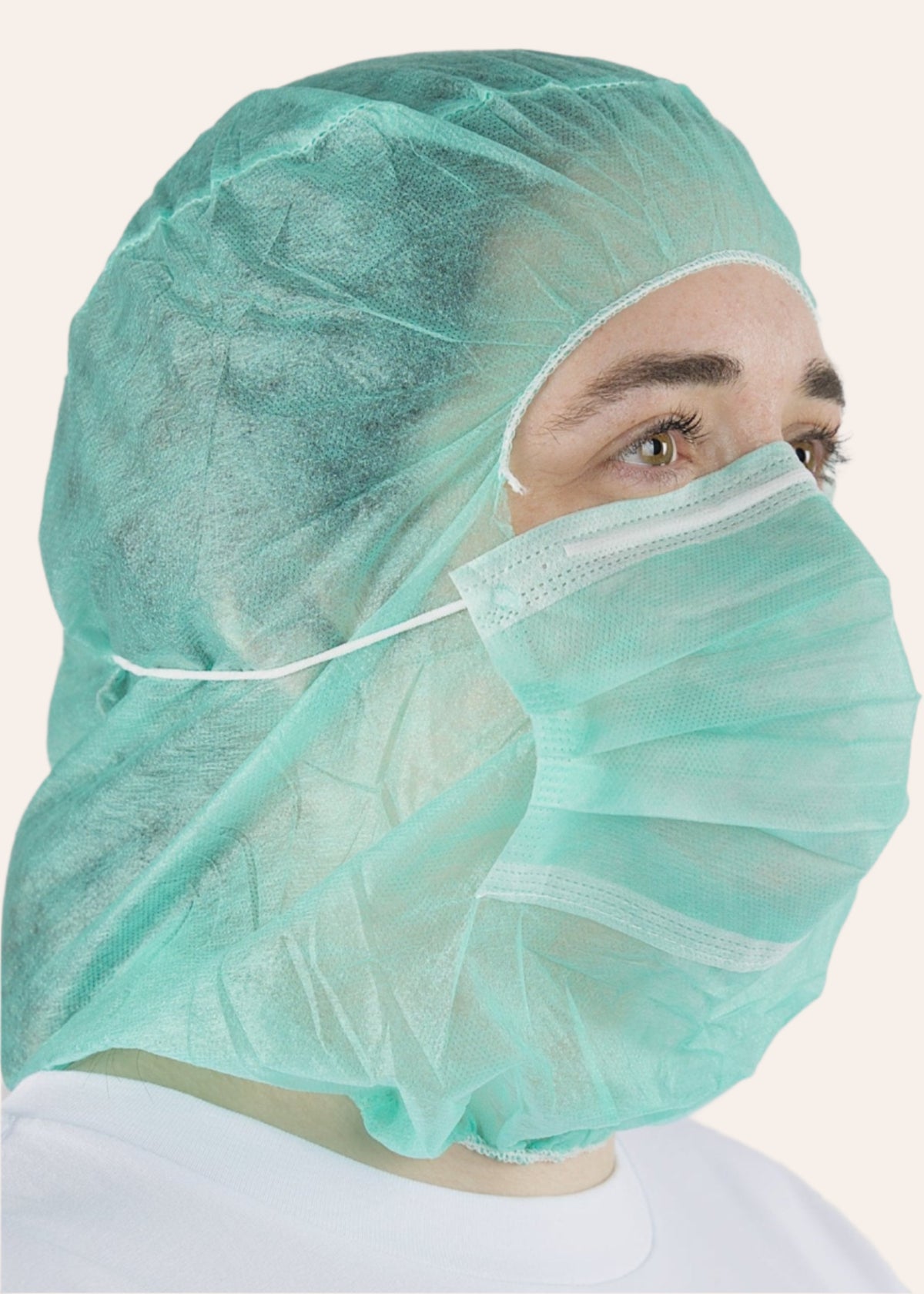 Hood with Face Mask | Green