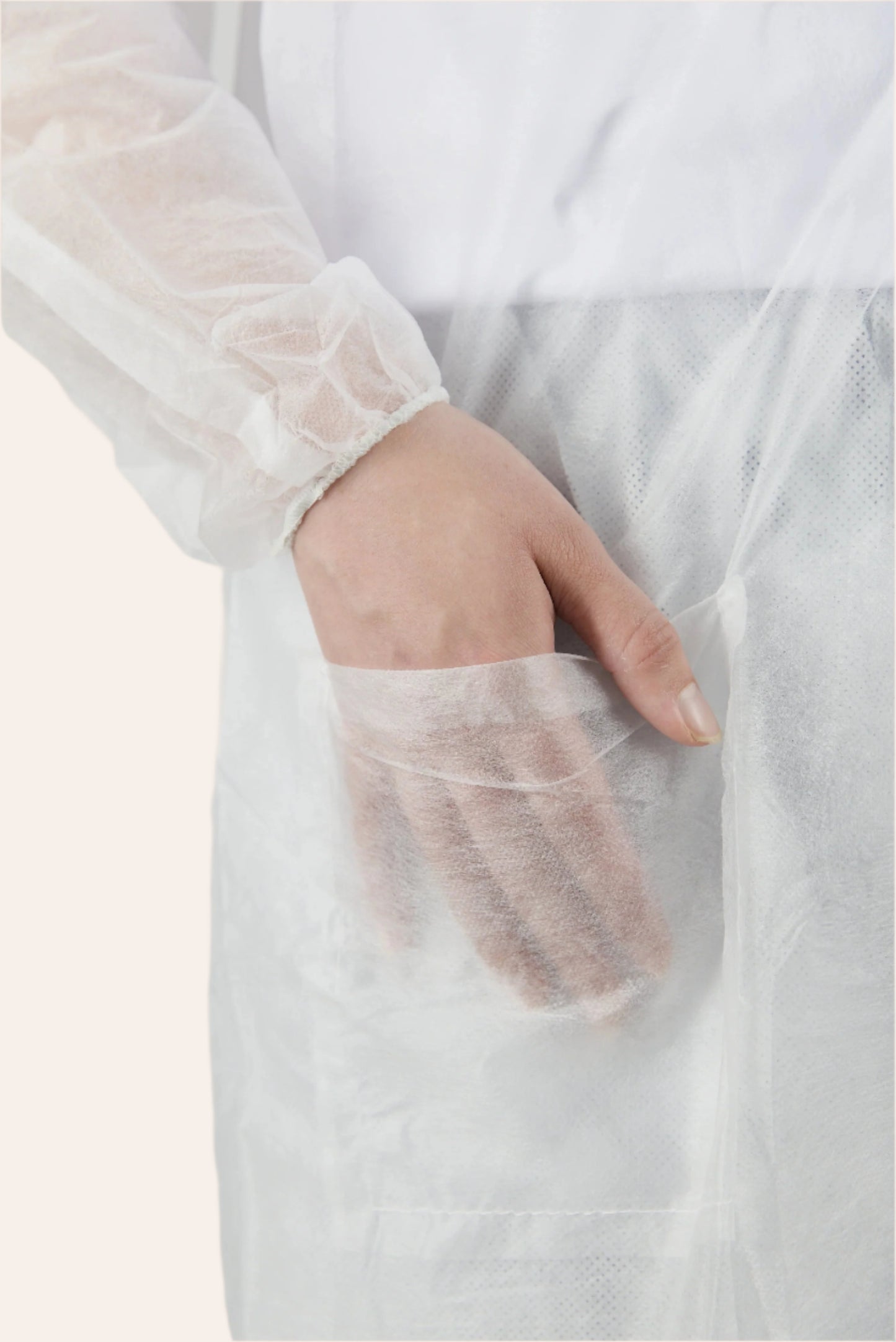 Disposable Domed Lab Coats | With Pockets