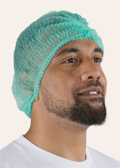 1000 Disposable Hats Crimp Style Green [AB-CrimpG]