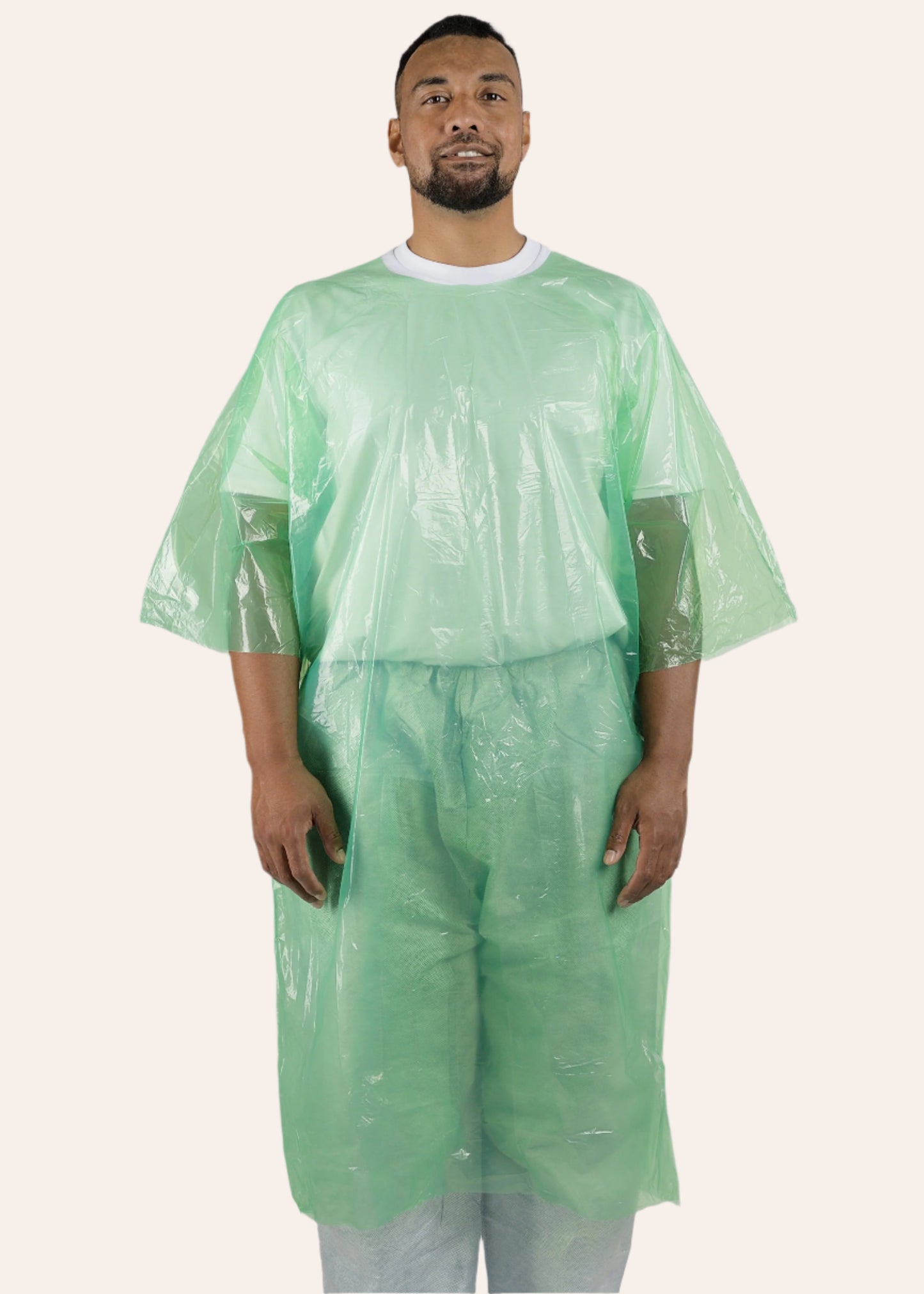 200 Jackets 3/4 Open Sleeve Green or White [LDPE PO Series]