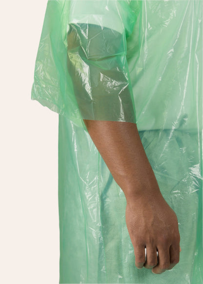 200 Jackets 3/4 Open Sleeve Green or White [LDPE PO Series]