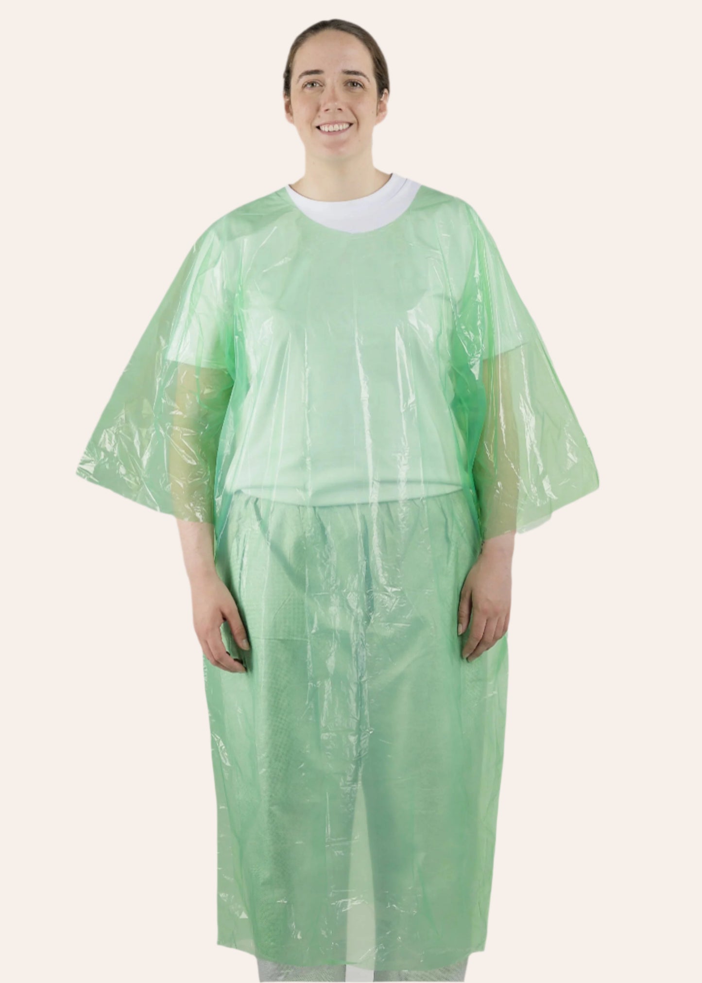 200 Jackets 3/4 Open Sleeve Green or White [LDPE PO Series]