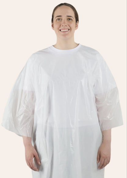 200 Jackets 3/4 Open Sleeve Green or White [LDPE PO Series]