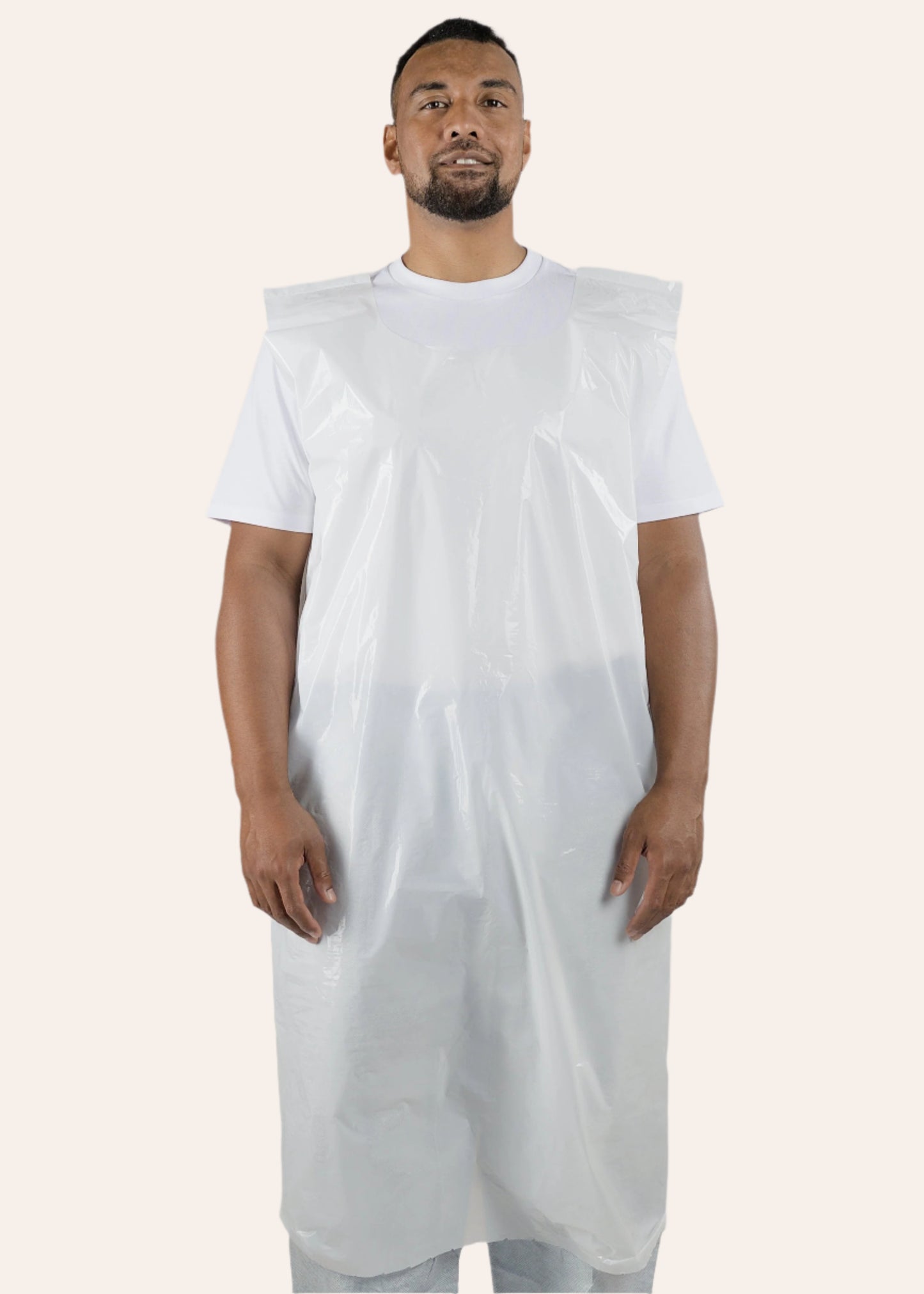 200 Disposable Smocks Sleeveless Header Blocked [LDPE SW Series]