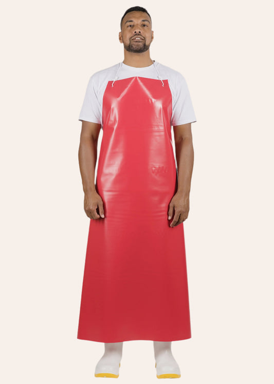 PVC Apron 5-Pack | Red with Ties [LABR135T]