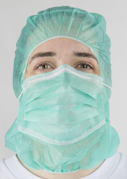 500 Food Processing Hoods with Face Mask | 3 Colours