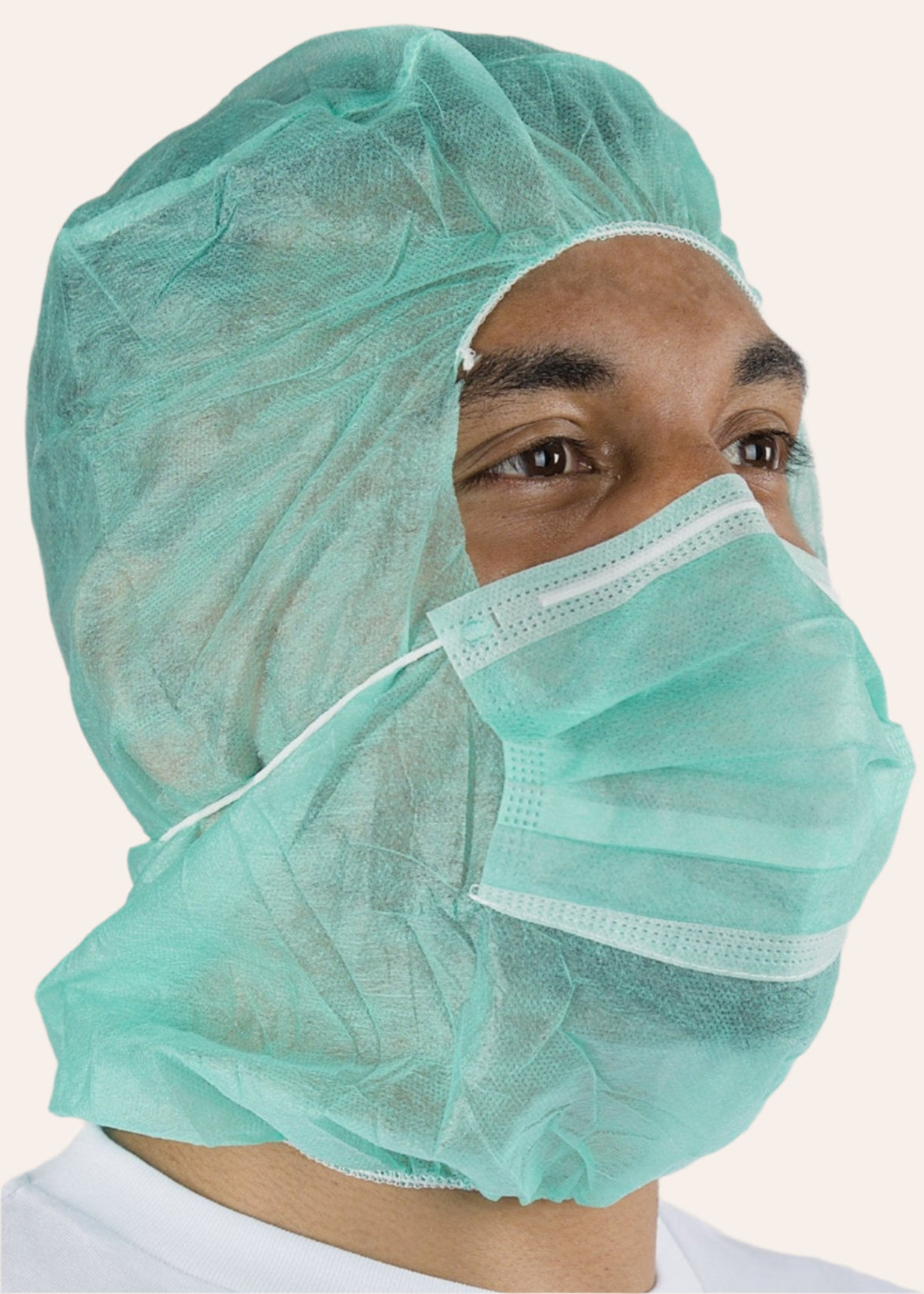 500 Food Processing Hoods with Face Mask | 3 Colours