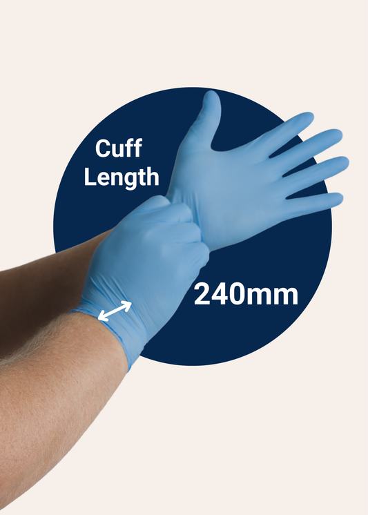 Nitrile Gloves 10 Boxes | Short Cuff 240mm